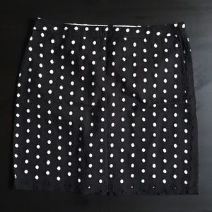 Black and White Polka Dot Skirt